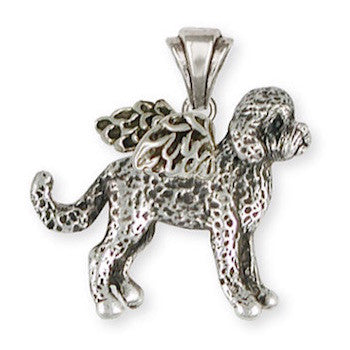 Doodle Angel Pendant in Sterling Silver