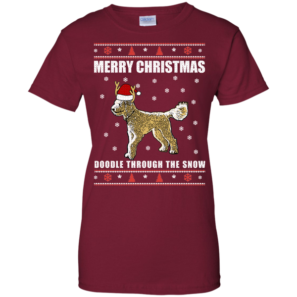 Doodle Through The Snow (Christmas Sweater) - Gildan Ladies' T-Shirt