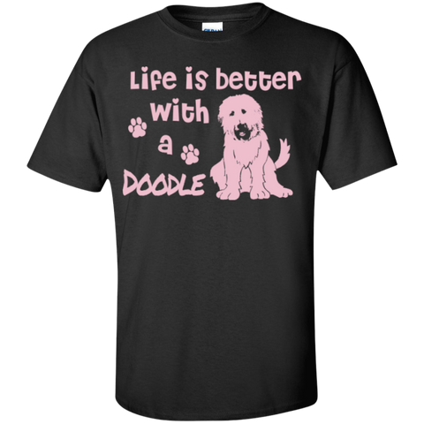 Life Is Better With A Doodle (Pink) - Gildan T-Shirt