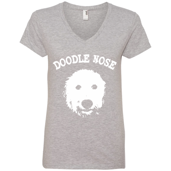 Doodle Nose - Ladies' V-Neck T-Shirt