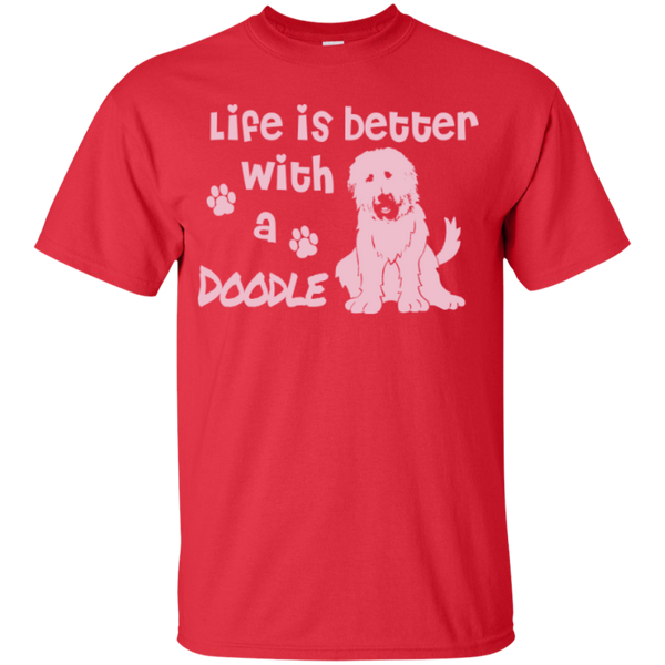 Life Is Better With A Doodle (Pink) - Gildan T-Shirt