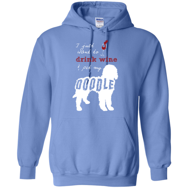 Drink Wine And Pet My Doodle - Gildan Hoodie