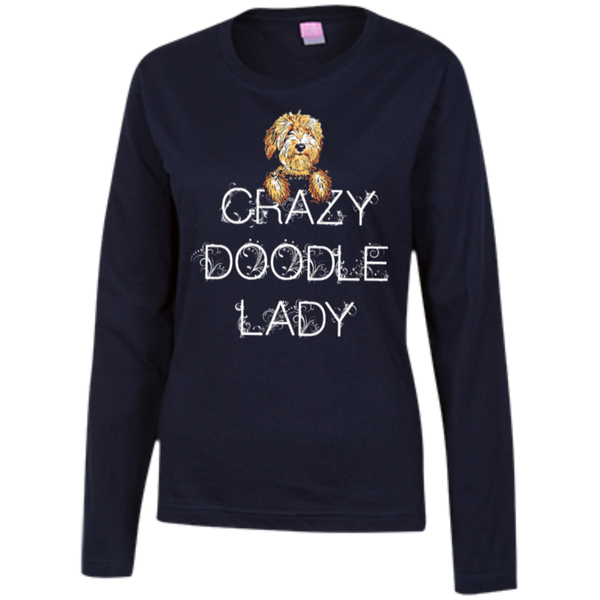 Crazy Doodle Lady - Ladies Long Sleeve T-Shirt