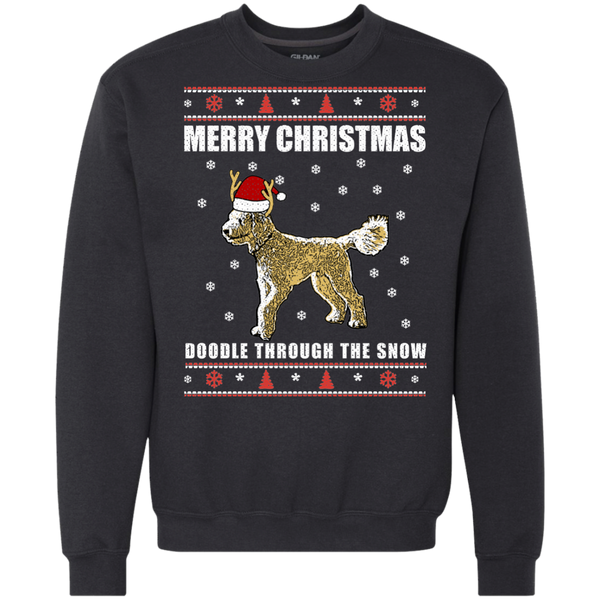Doodle Through The Snow (Christmas Sweater) - Gildan Heavyweight Sweatshirt