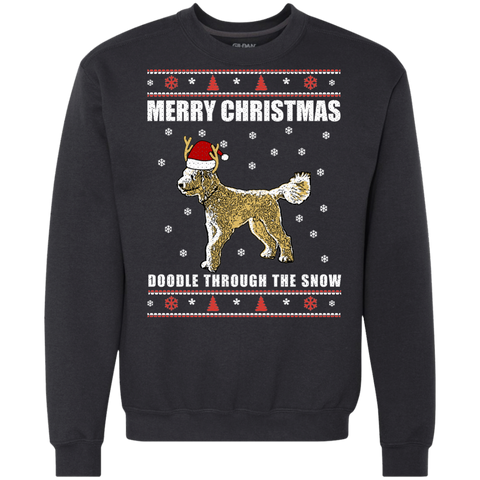 Doodle Through The Snow (Christmas Sweater) - Gildan Heavyweight Sweatshirt