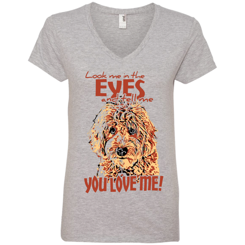 Look Me In The Eyes - Ladies' V-Neck