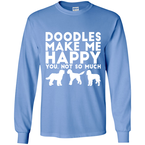 Doodles Make Me Happy - Gildan LS T-Shirt