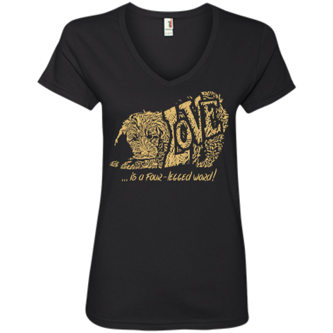 Love Is a Four Legged Word - Ladies' V-Neck