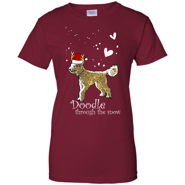 Doodle Through The Snow - Gildan Ladies T-Shirt