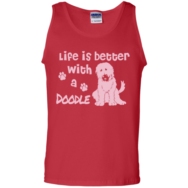 Life Is Better With A Doodle (Pink) - Gildan Tank Top