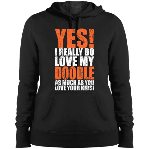Really Love My Doodle - Ladies Hooded Sweatshirt
