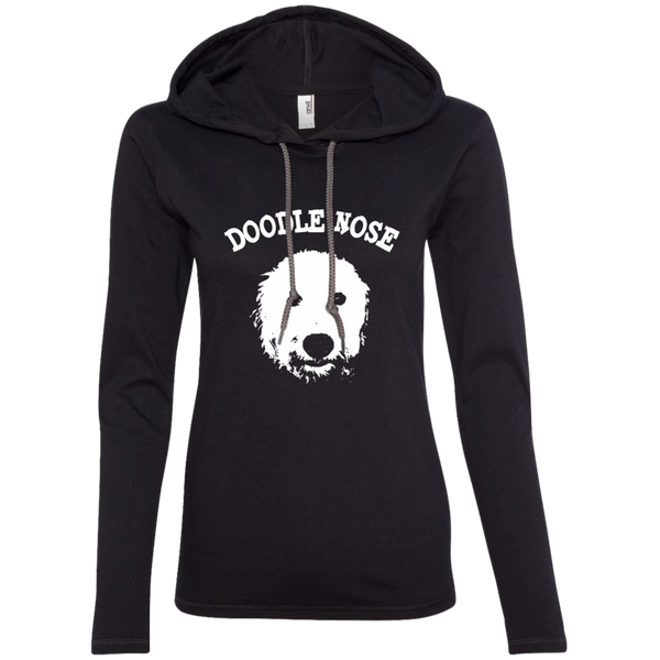 Doodle Nose - Ladies' LS T-Shirt Hoodie