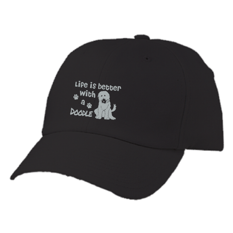 Life Is Better With A Doodle (Pink) - Twill Cap