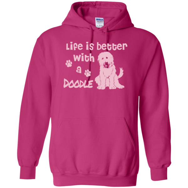 Life Is Better With A Doodle (Pink) - Gildan Hoodie