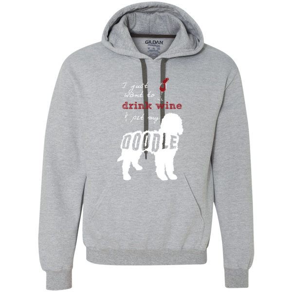 Drink Wine And Pet My Doodle - Gildan Heavyweight Fleece Sweatshirt