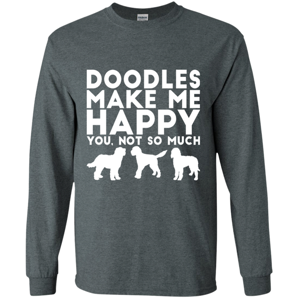 Doodles Make Me Happy - Gildan LS T-Shirt
