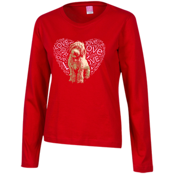 I LOVE Doodles - Ladies Long Sleeve T-Shirt