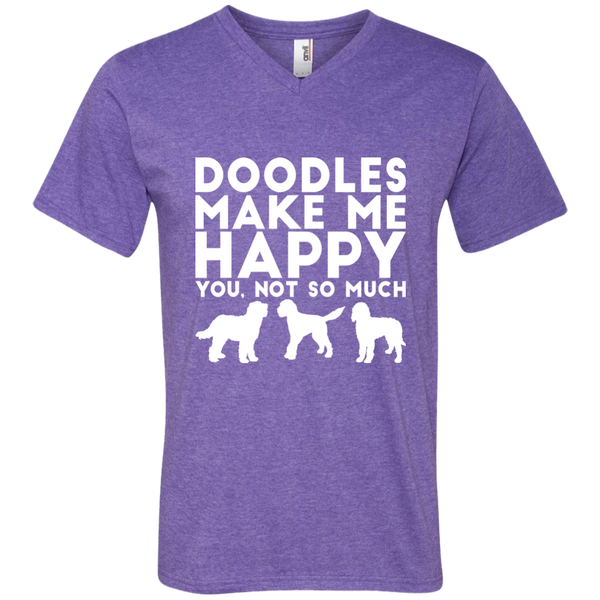 Doodles Make Me Happy - Men's V-Neck T-Shirt