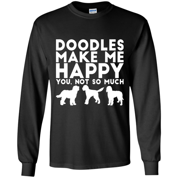Doodles Make Me Happy - Gildan LS T-Shirt