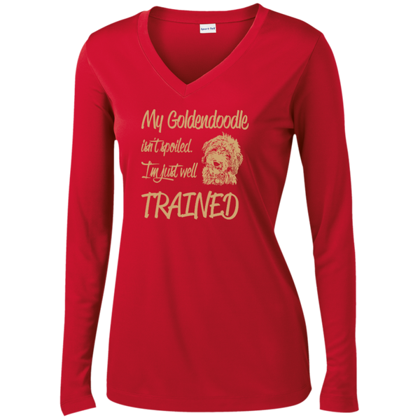 Well Trained - Ladies Long Sleeve V-Neck
