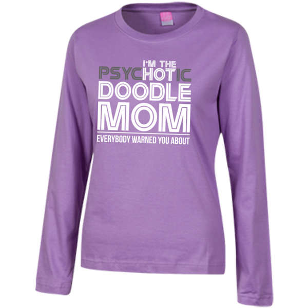 Hot Doodle Mom - Ladies Long Sleeve T-Shirt