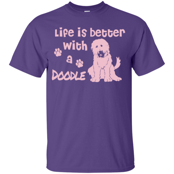 Life Is Better With A Doodle (Pink) - Gildan T-Shirt