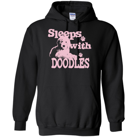 Sleeps With Doodles (Pink) - Gildan Hoodie