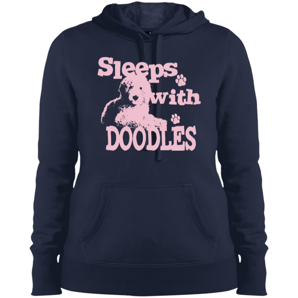 Sleeps With Doodles - Ladies Hooded Sweatshirt