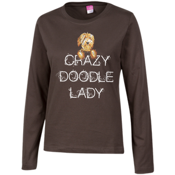 Crazy Doodle Lady - Ladies Long Sleeve T-Shirt