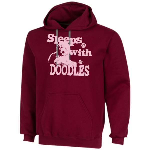 Sleeps With Doodles (Pink) - Gildan Heavyweight Sweatshirt
