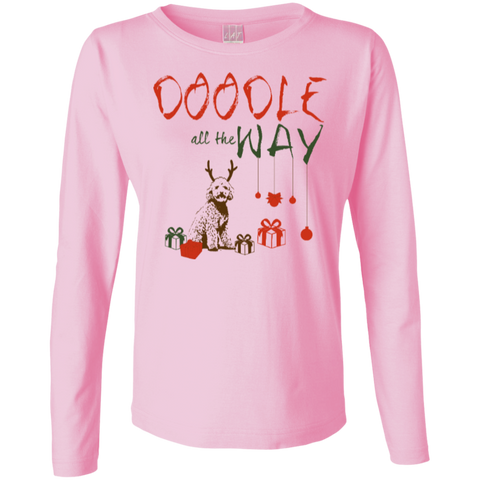 Doodle All The Way - Ladies Long Sleeve T-Shirt