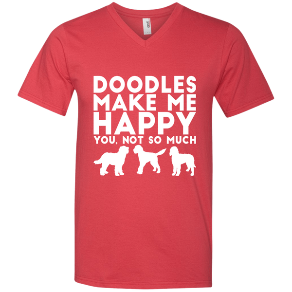 Doodles Make Me Happy - Men's V-Neck T-Shirt