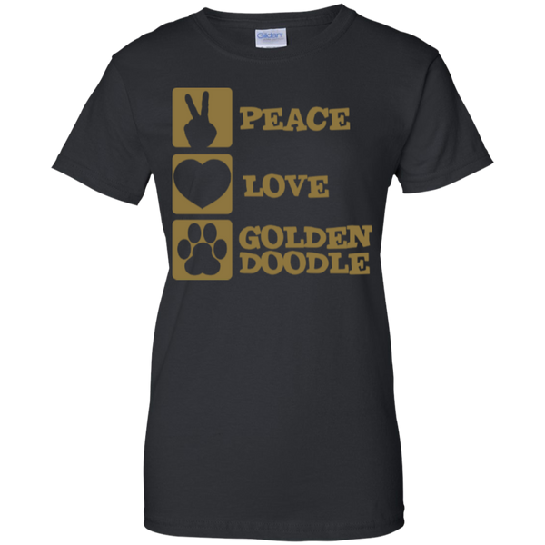 Peace Love Goldendoodle - Gildan Ladies T-Shirt