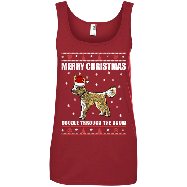 Doodle Through The Snow (Christmas Sweater) - Ladies' Tank Top