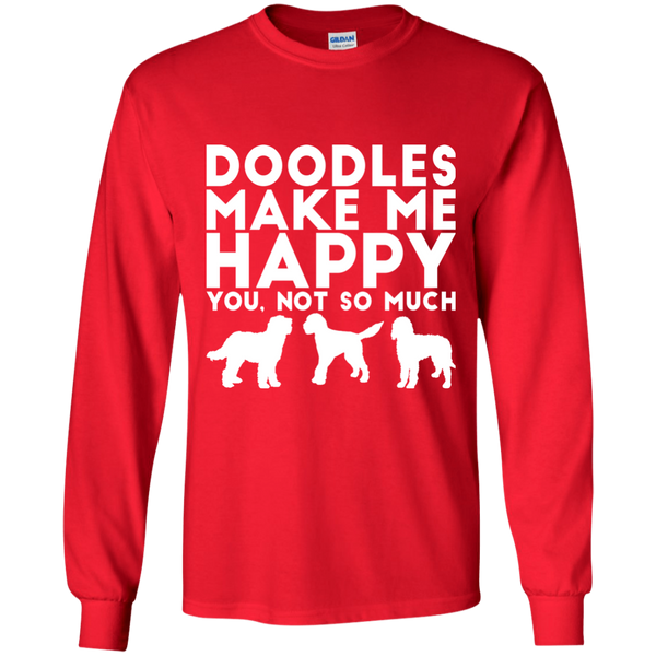 Doodles Make Me Happy - Gildan LS T-Shirt