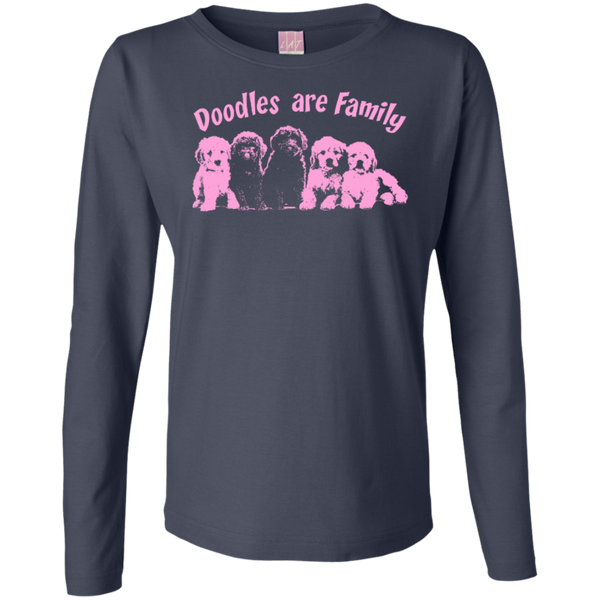 Doodles Are Family - Ladies Long Sleeve T-Shirt