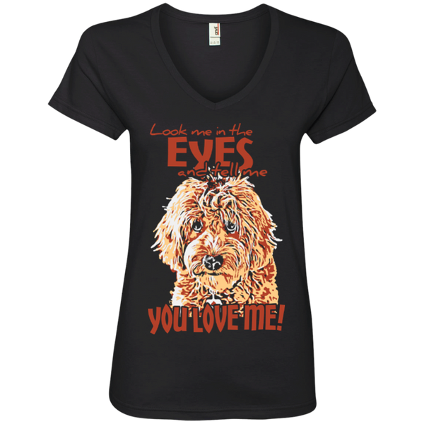 Look Me In The Eyes - Ladies' V-Neck