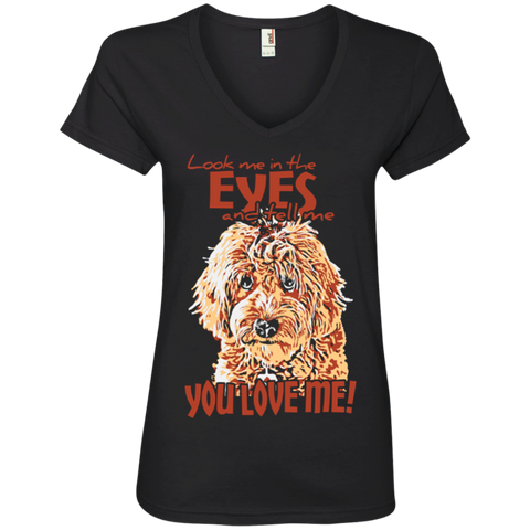 Look Me In The Eyes - Ladies' V-Neck