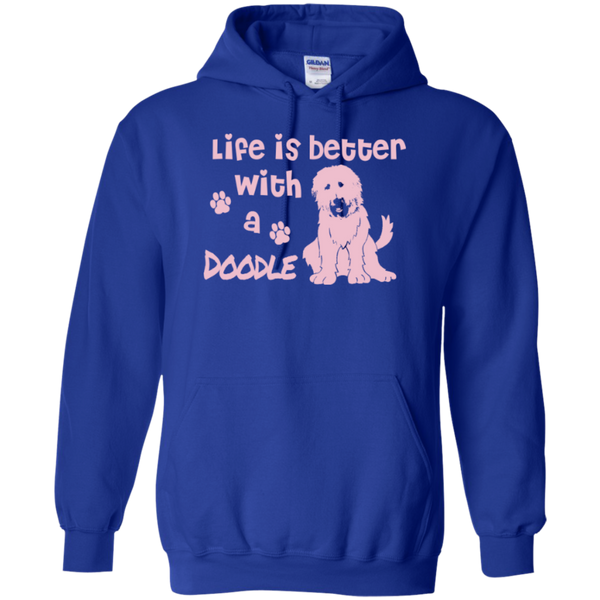 Life Is Better With A Doodle (Pink) - Gildan Hoodie
