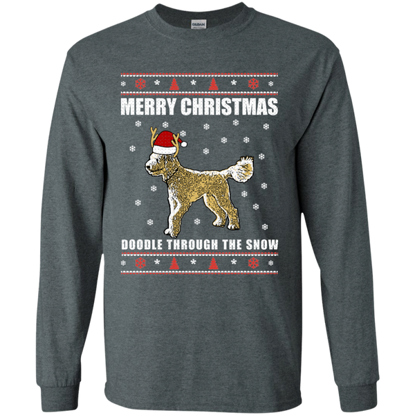 Doodle Through The Snow (Christmas Sweater) - Gildan LS T-Shirt