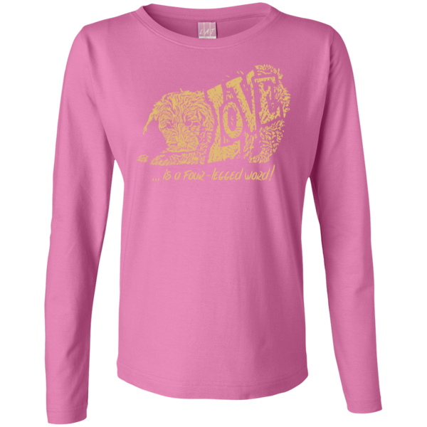 Love Is a Four Legged Word - Ladies Long Sleeve T-Shirt