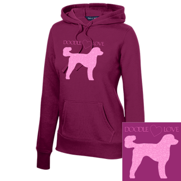 Doodle Love - Ladies Pullover Hooded Sweatshirt