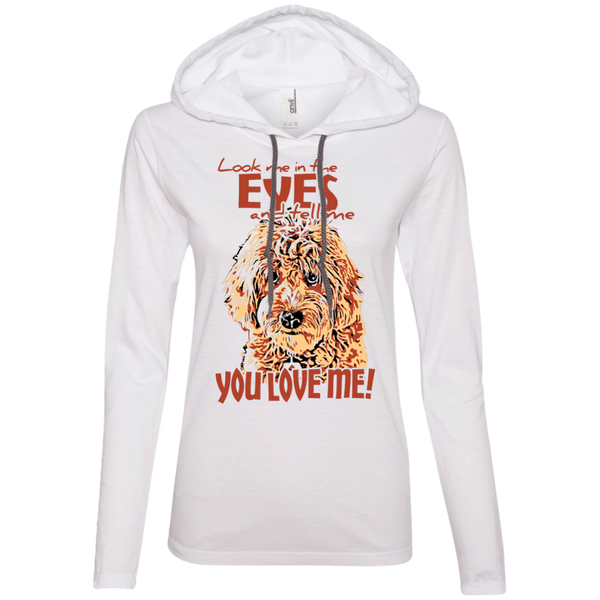 Look Me In The Eyes - Ladies Long Sleeve T-Shirt Hoodie