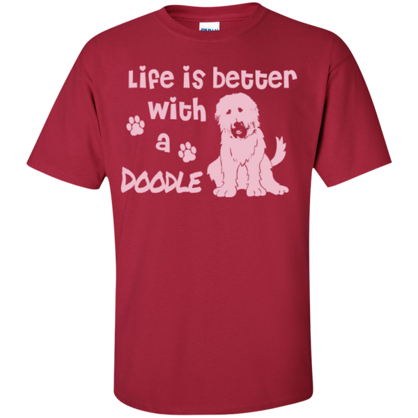 Life Is Better With A Doodle (Pink) - Gildan T-Shirt