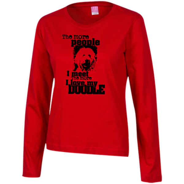 I Love My Doodle - Ladies Long Sleeve T-Shirt