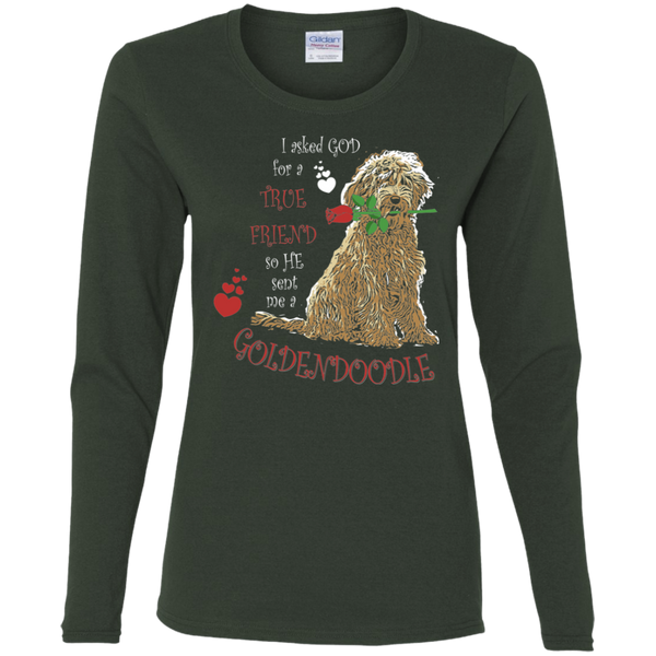 God Sent Me a Goldendoodle - Ladies Long Sleeve