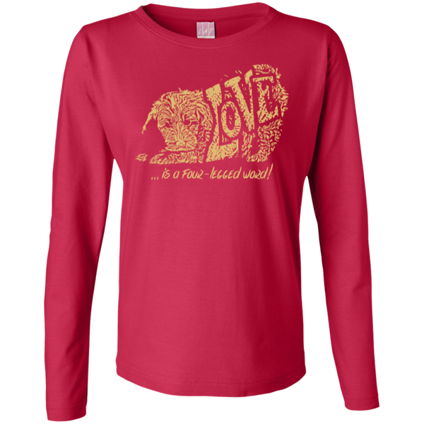 Love Is a Four Legged Word - Ladies Long Sleeve T-Shirt