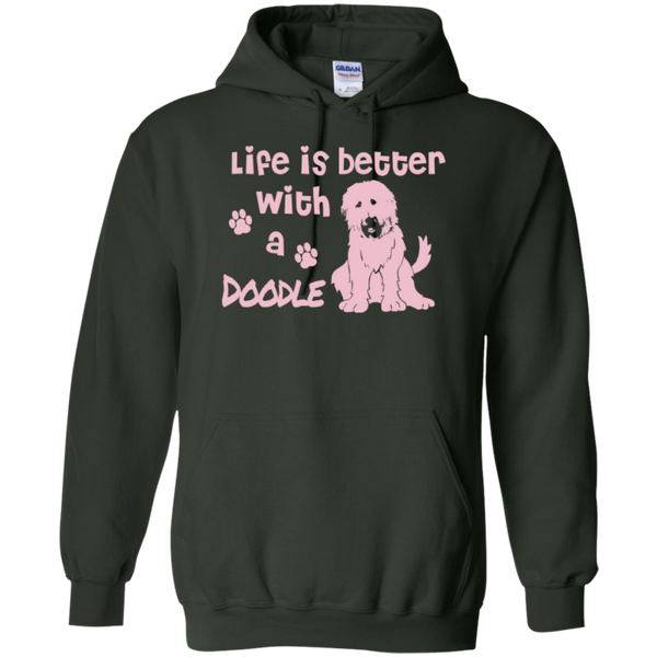 Life Is Better With A Doodle (Pink) - Gildan Hoodie