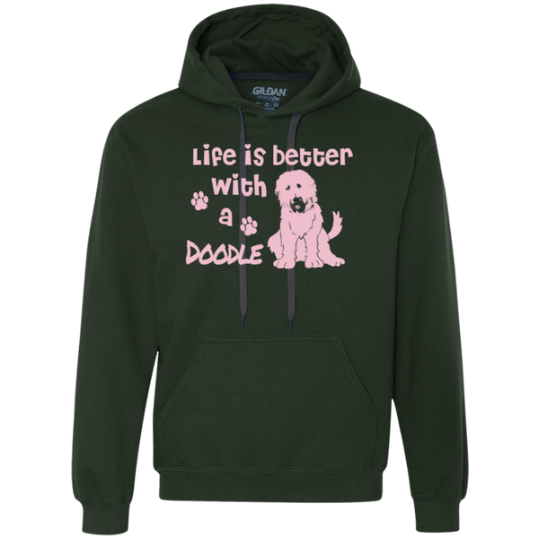 Life Is Better With A Doodle (Pink) - Heavyweight Fleece Sweatshirt