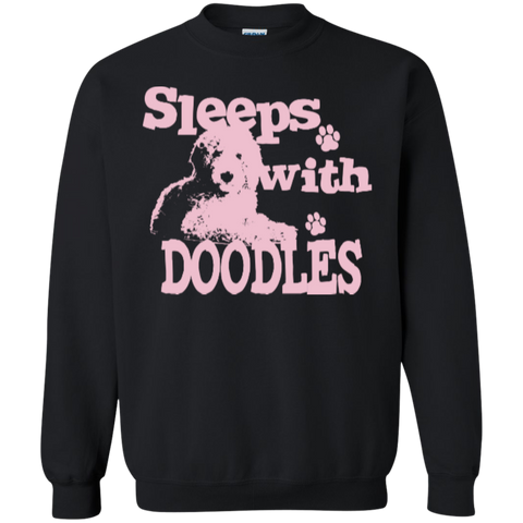 Sleeps With Doodles (Pink) - Gildan Sweatshirt